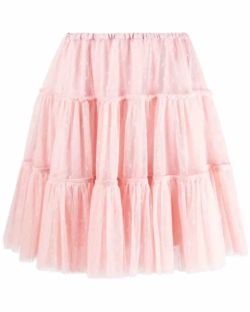 RED Valentino Rock mit Point d'Esprit - Rosa Rosa