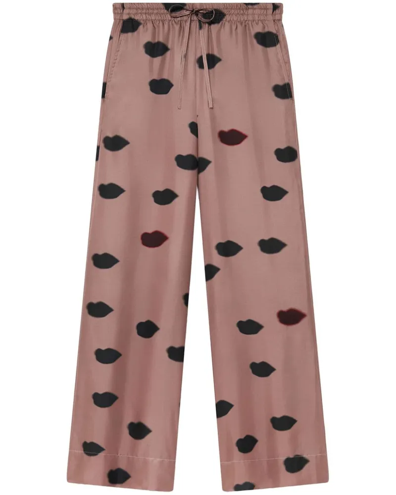 Stella McCartney Hose mit grafischem Print Rosa