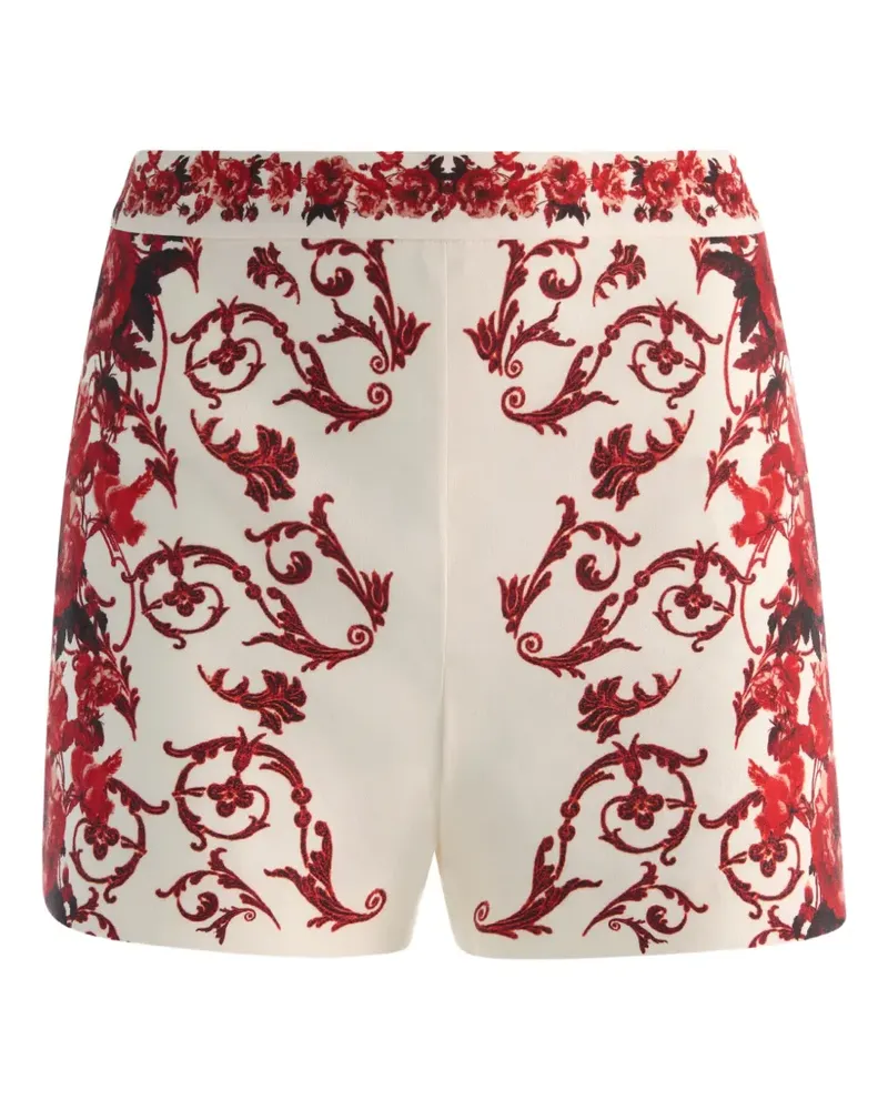 Alice + Olivia Hera Shorts mit Blumenprint - Weiß Weiß