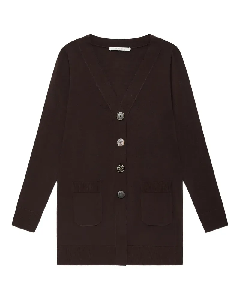 Maliparmi Geknöpfter Cardigan mit aufgesetzten Taschen - Braun Braun