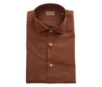 Button-down-Hemd aus Baumwolle - Braun