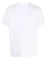 Sacai T-Shirt mit Reißverschlüssen Weiß