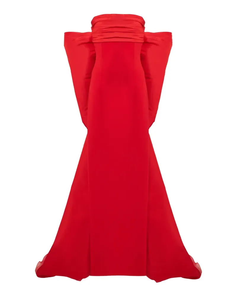 Carolina Herrera New York Abendkleid mit Schleife - Rot Rot