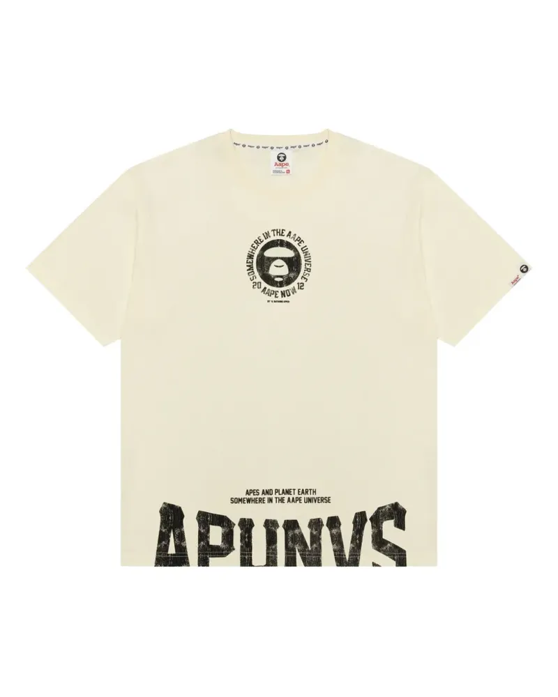 BAPE T-Shirt mit Logo-Print - Nude Nude