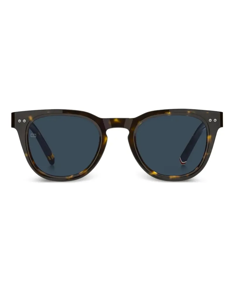Tommy Hilfiger Sonnenbrille mit eckigem Gestell - Braun Braun