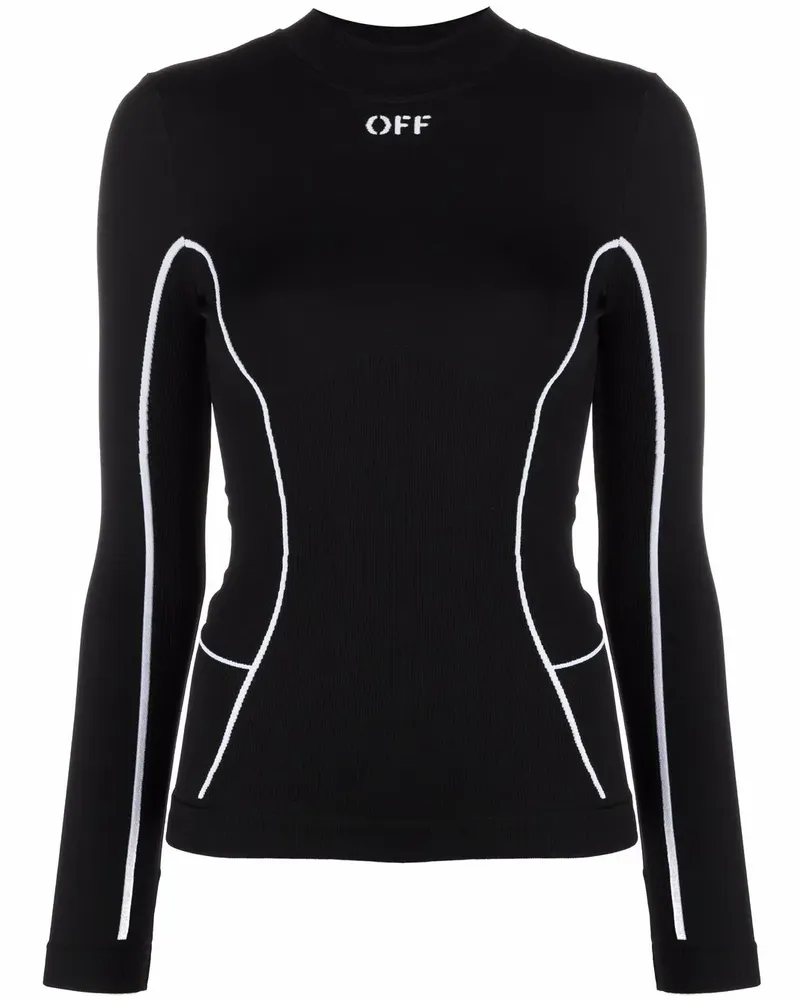 OFF-WHITE Performance-Langarmshirt - Schwarz Schwarz