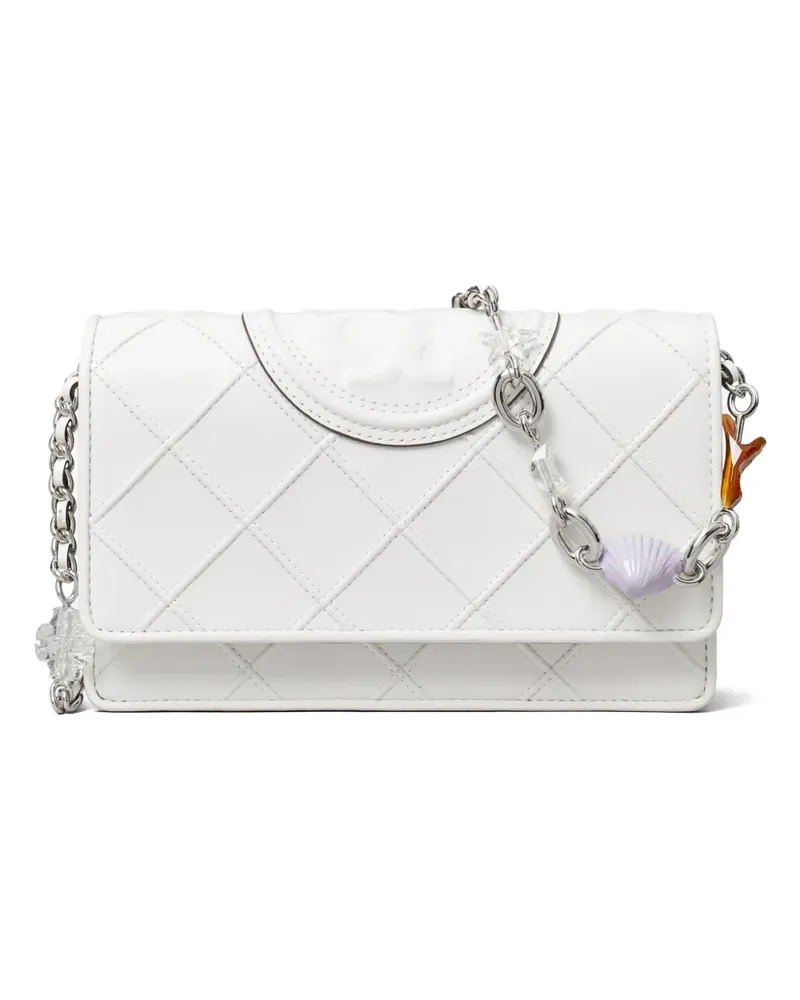 Tory Burch Fleming charm chain crossbody - Weiß Weiß