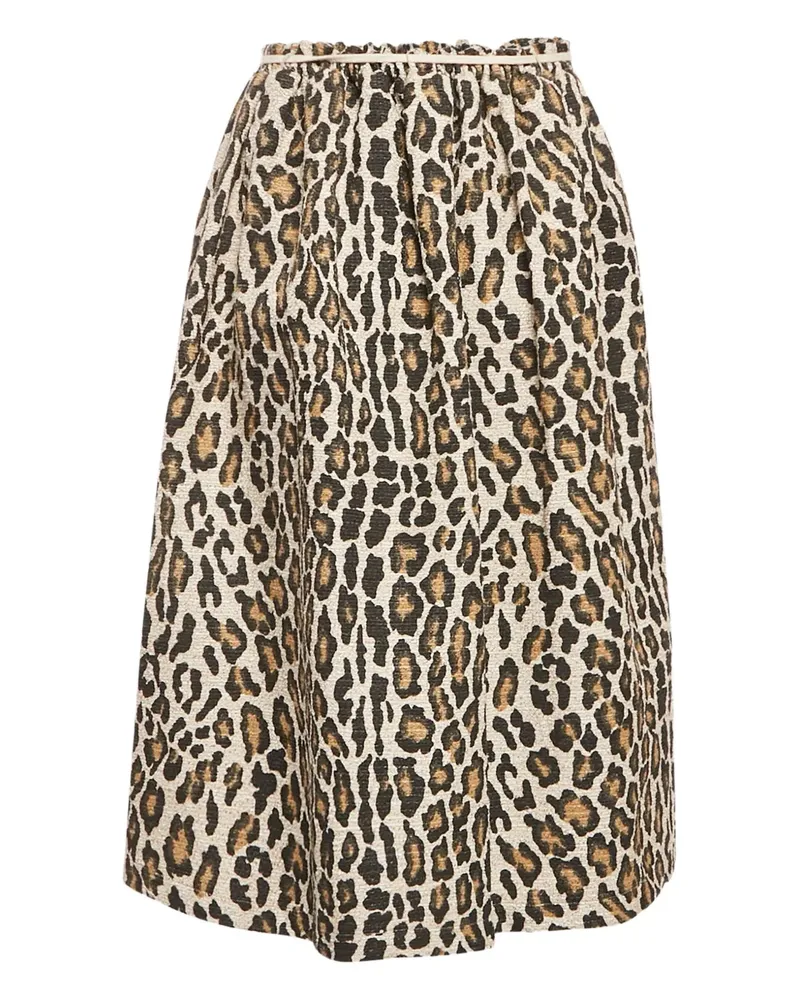 Nanushka Pre-owned Rock mit Leoparden-Print - Braun Braun