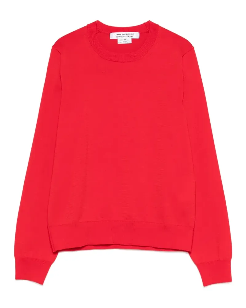 Comme des Garçons Gerippter Pullover - Rot Rot