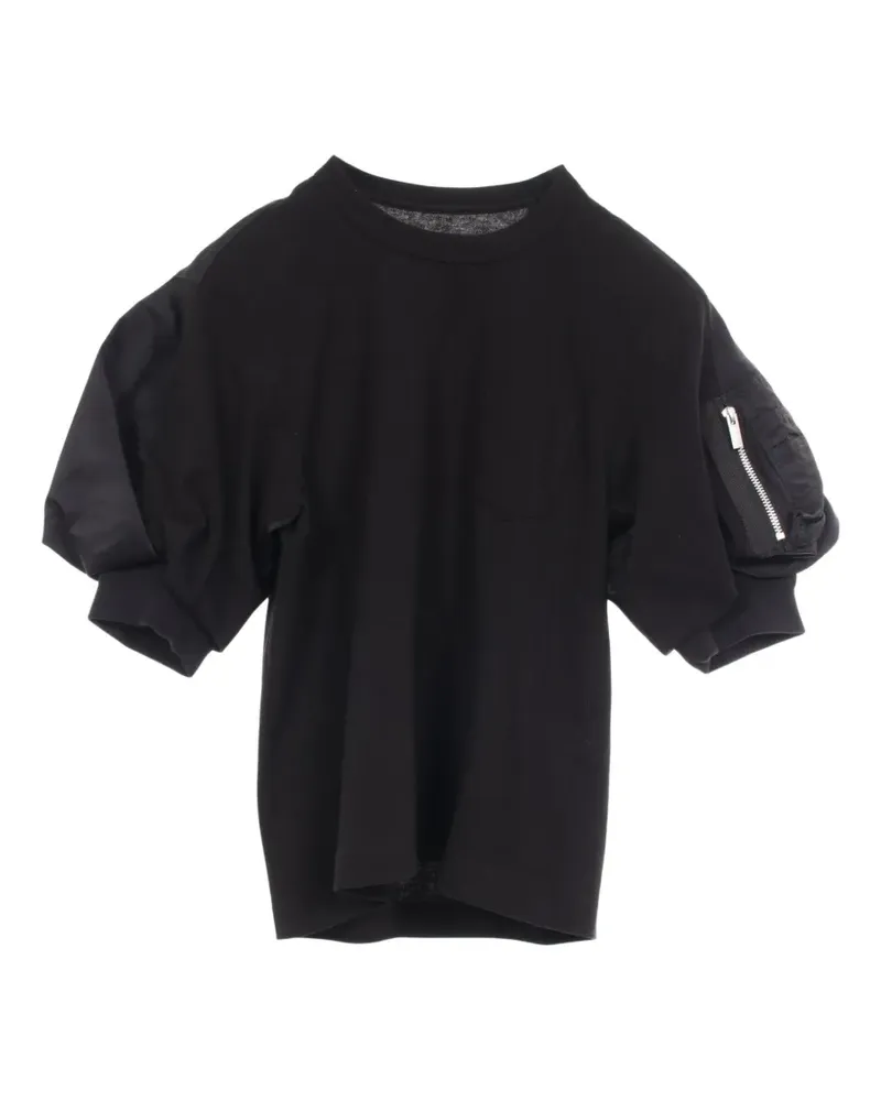 Sacai 2010s zip-pocket T-shirt - Schwarz Schwarz