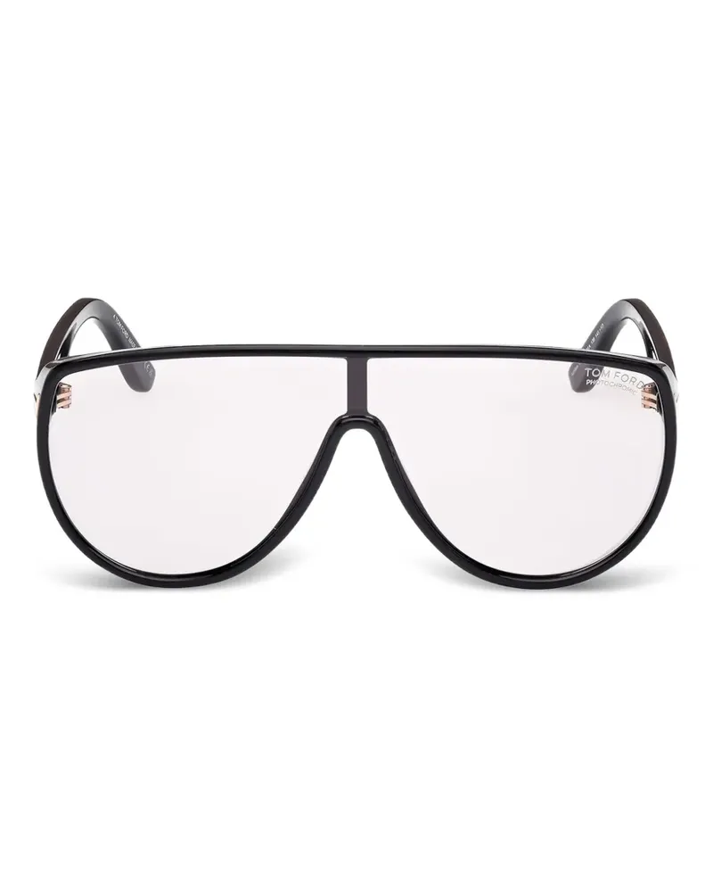 Tom Ford Sonnenbrille mit geometrischem Gestell - Schwarz Schwarz