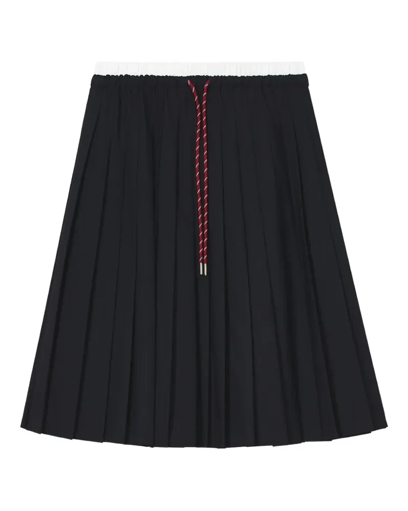 Tout a Coup Midirock aus Mesh mit Falten - Schwarz Schwarz