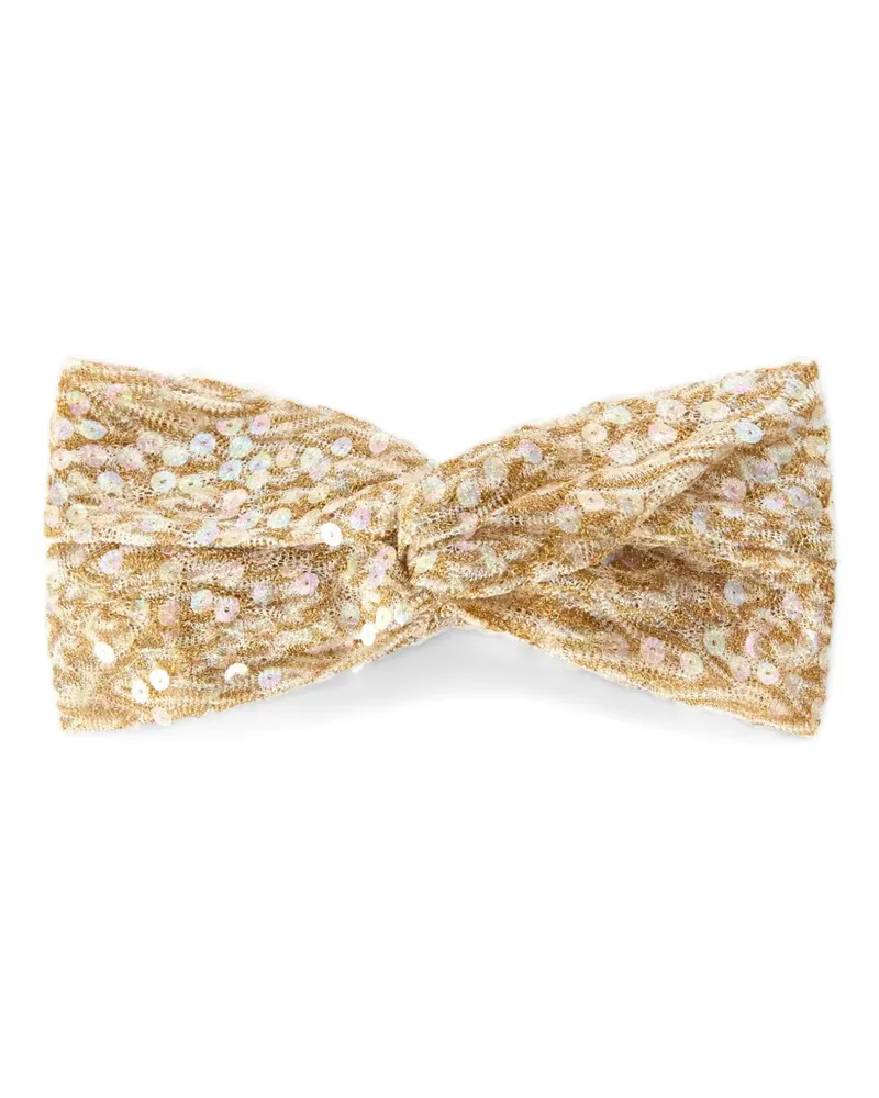 Missoni sequin-embellished twisted headband - Gold Gold