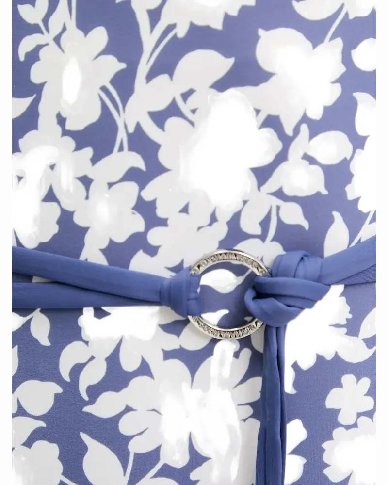 Michael Kors Badeanzug mit Blumenring - Blau Blau