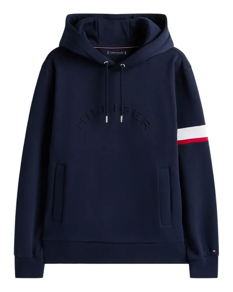 Tommy Hilfiger logo stripe hoodie - Blau Blau