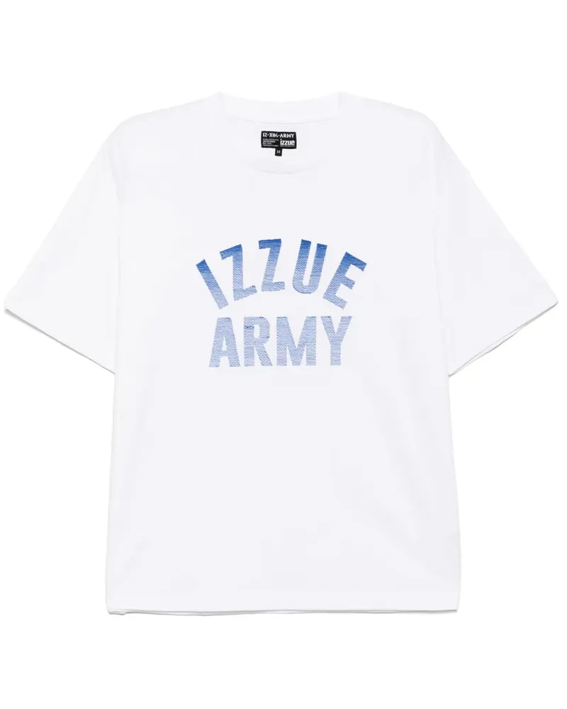 Izzue T-Shirt mit Logo-Stickerei Weiß