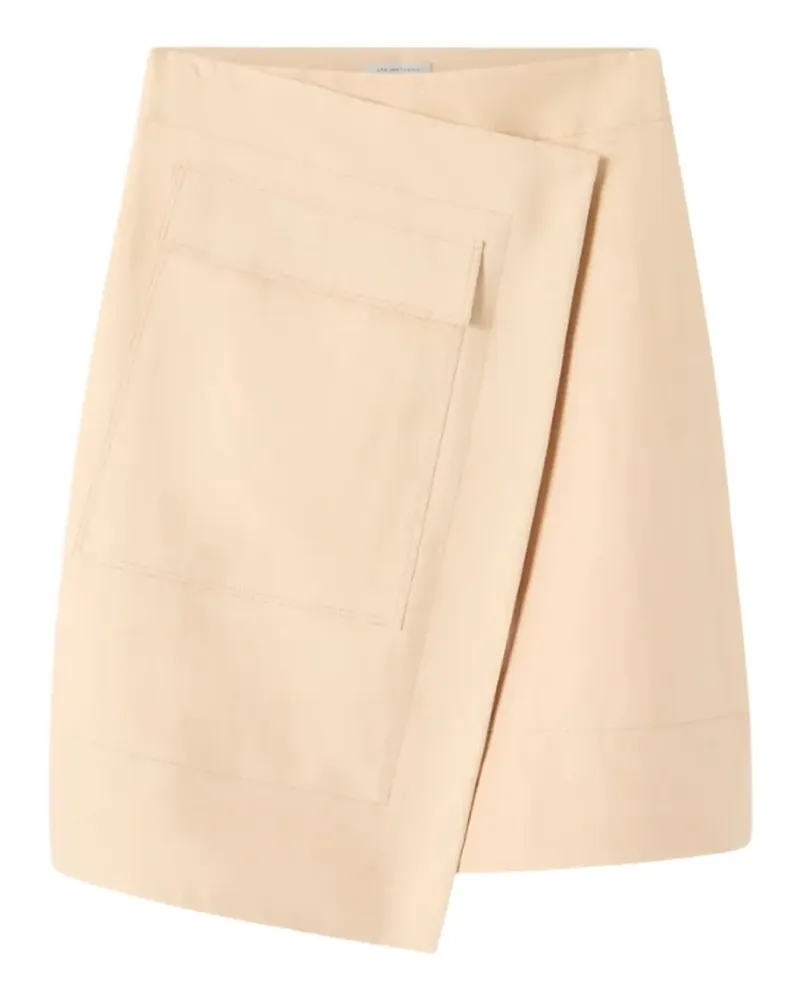 Lee Mathews Emery pocket-detail wrap midi skirt - Nude Nude