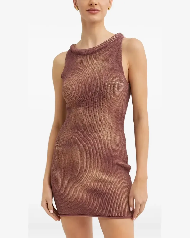 Aya Muse Fiora ombré-effect mini dress - Braun Braun