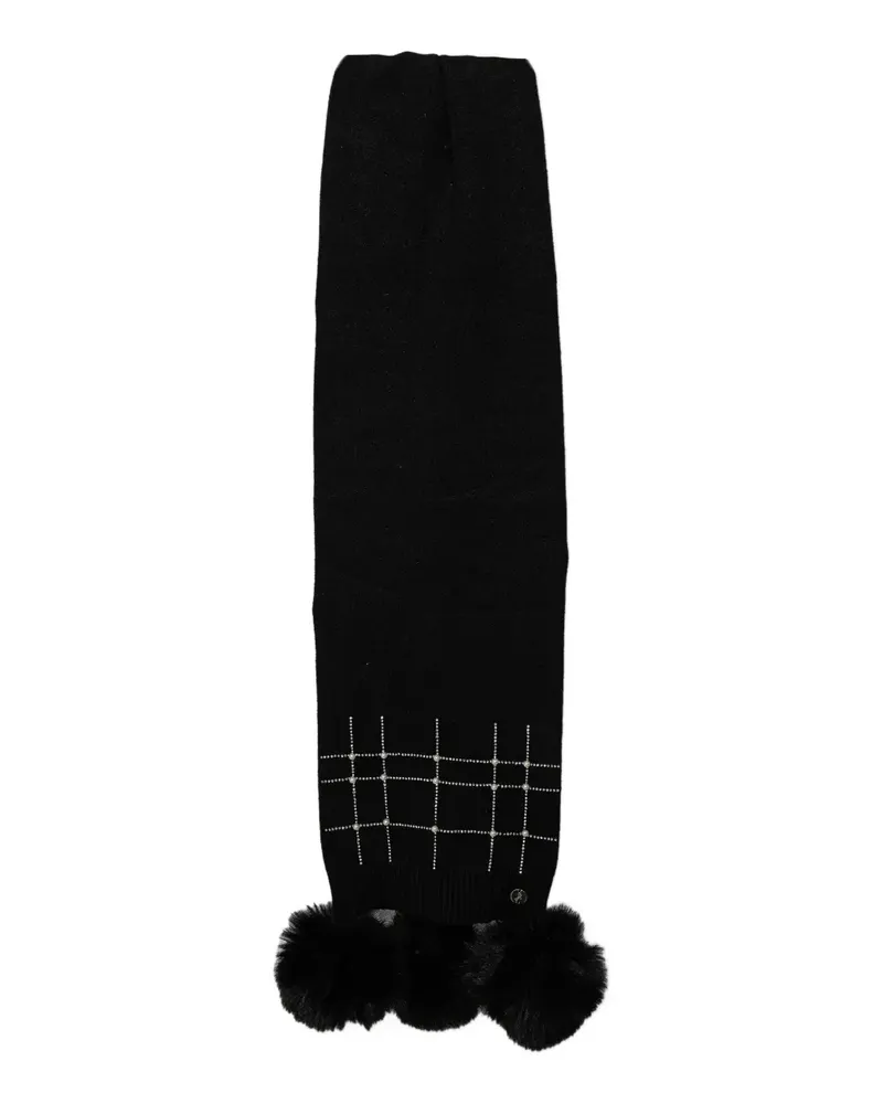 Joseph Ribkoff faux pearl pompom scarf - Schwarz Schwarz