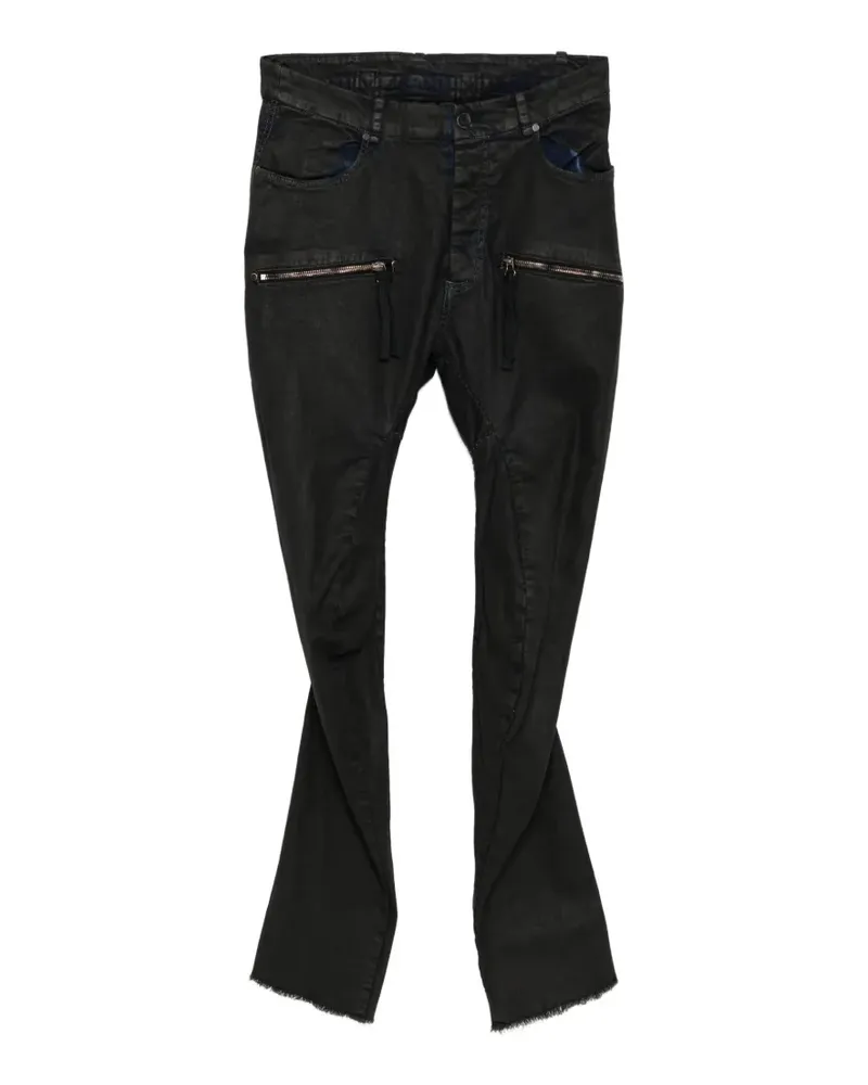 Masnada Hose mit Reißverschlussdetail - Schwarz Schwarz