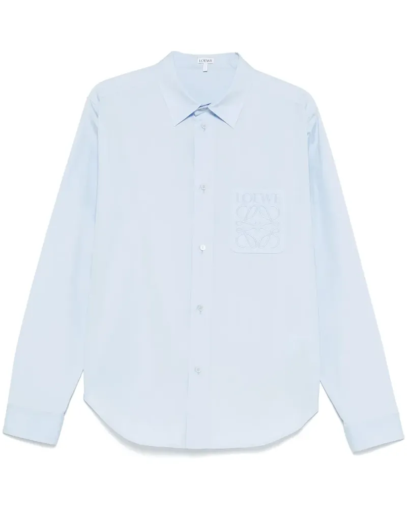 Loewe Sweatshirt mit aufgesticktem Anagram - Blau Blau