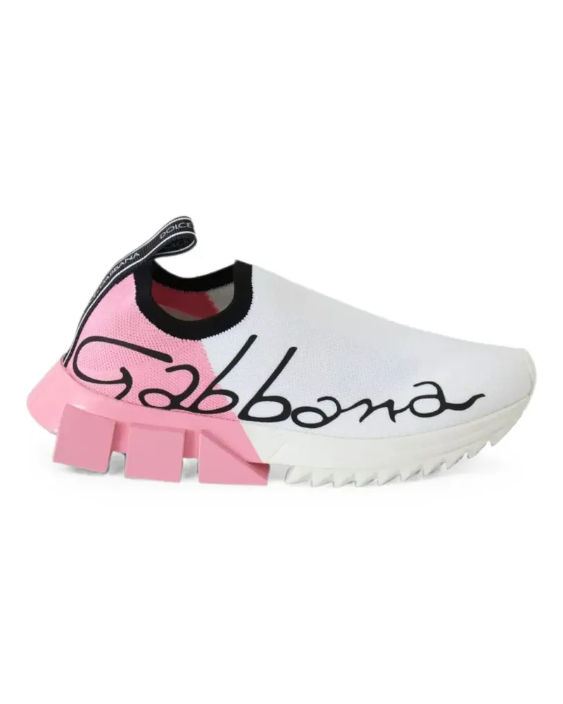 Dolce & Gabbana Sorrento Sneakers mit Logo-Print - Weiß Weiß