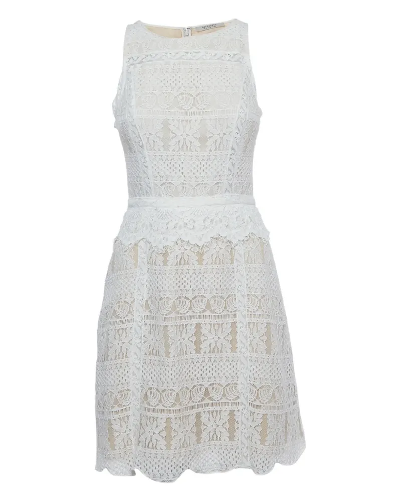 AllSaints lace flared mini dress - Weiß Weiß
