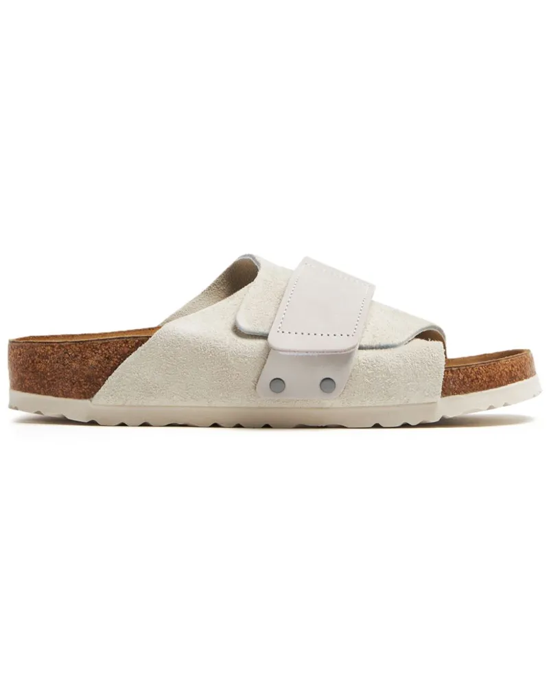 Birkenstock Wildleder-Sandalen mit Klettverschluss - Weiß Weiß