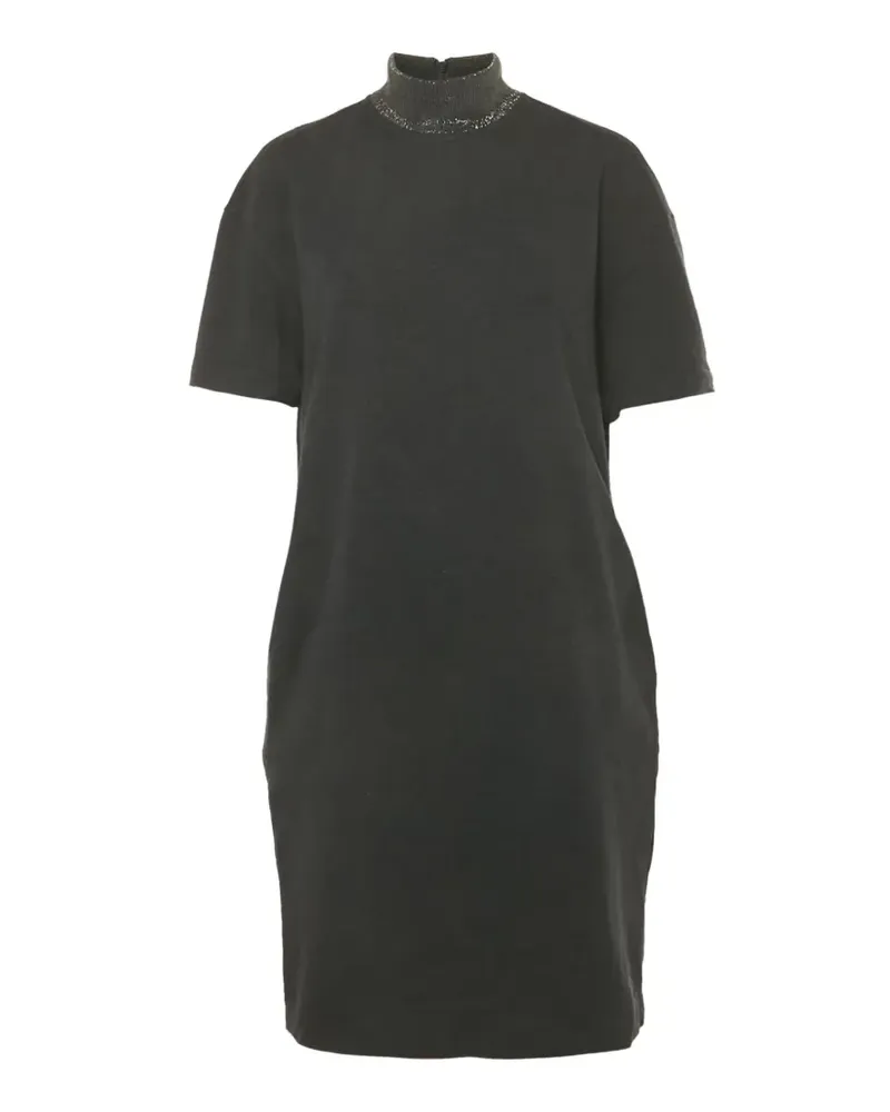 Brunello Cucinelli Kleid mit Kragenverzierung - Grau Grau