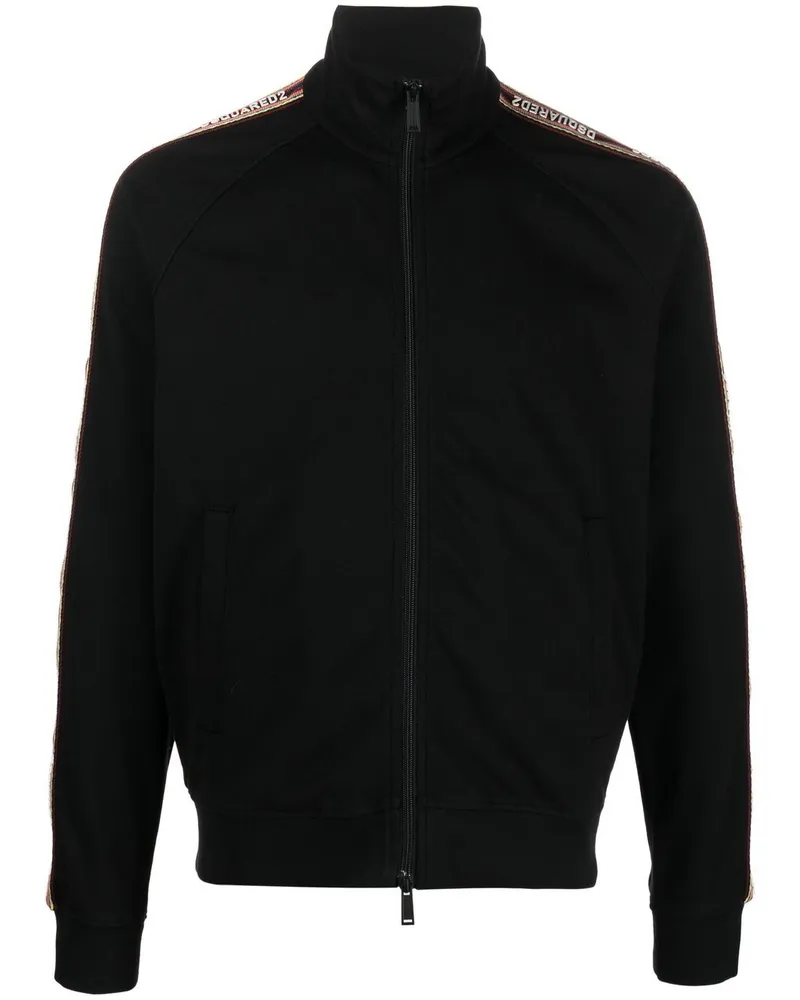 Dsquared2 Sweatshirtjacke mit Reißverschluss - Schwarz Schwarz