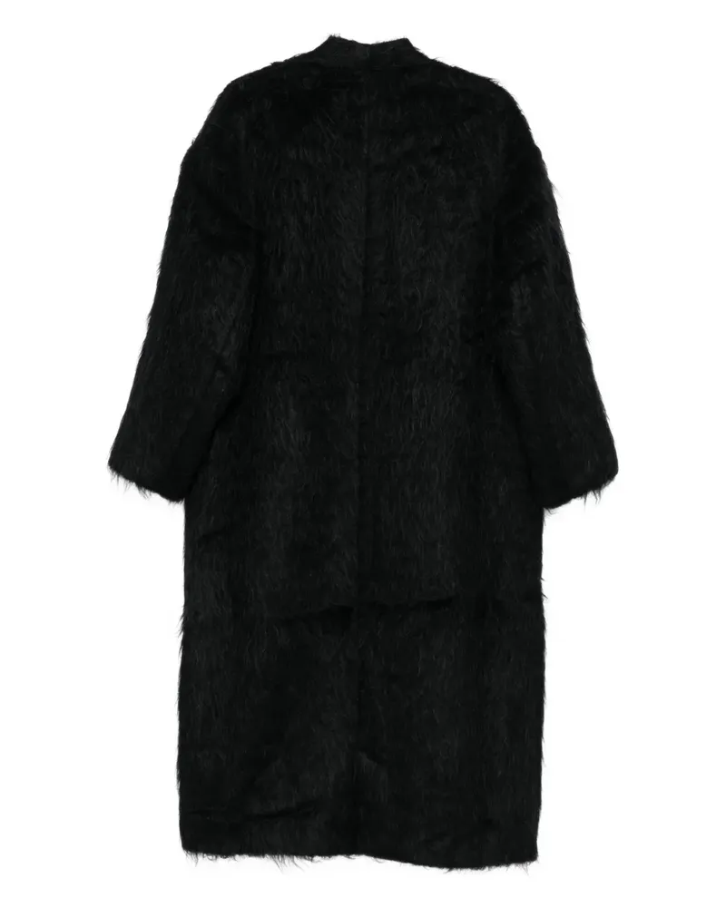 Isabel Benenato alpaca wool-blend coat - Schwarz Schwarz