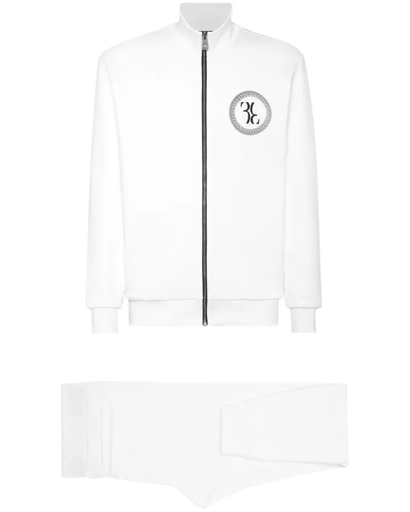 Billionaire Jogginganzug mit Logo-Stickerei - Weiß Weiß