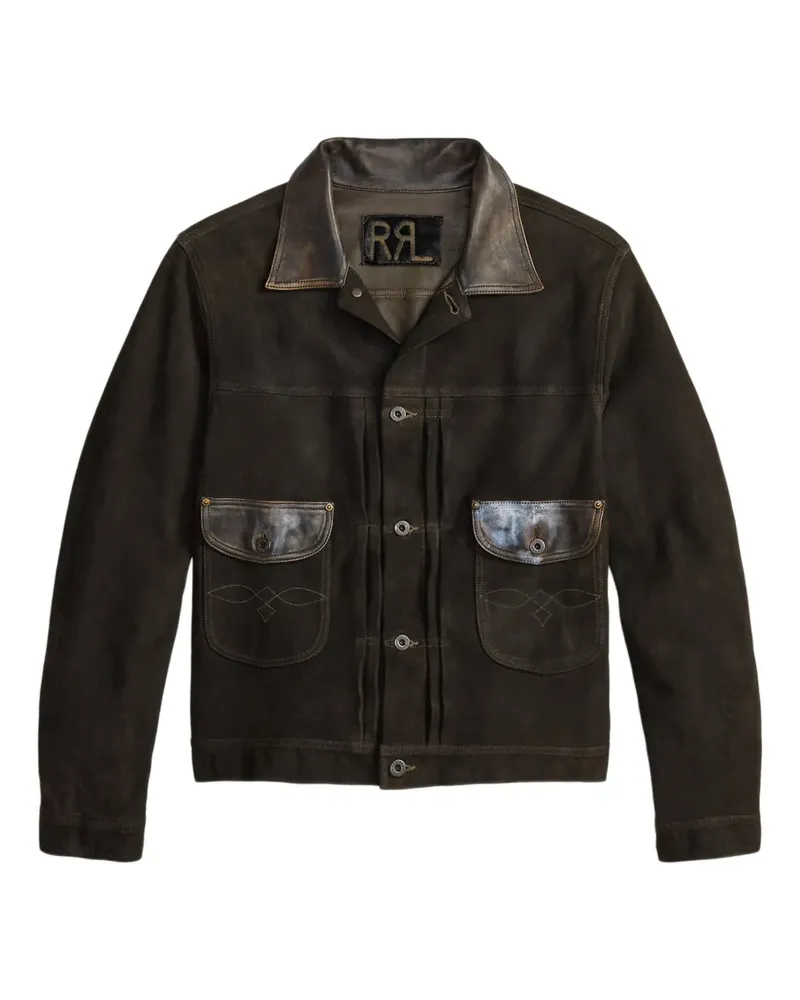 Ralph Lauren Lederjacke mit Fransen - Braun Braun