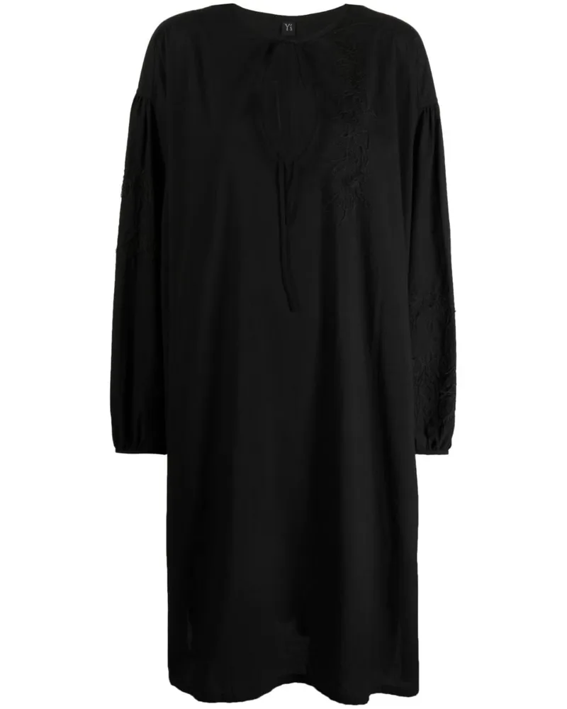 Yohji Yamamoto Klassisches Tunikakleid - Schwarz Schwarz