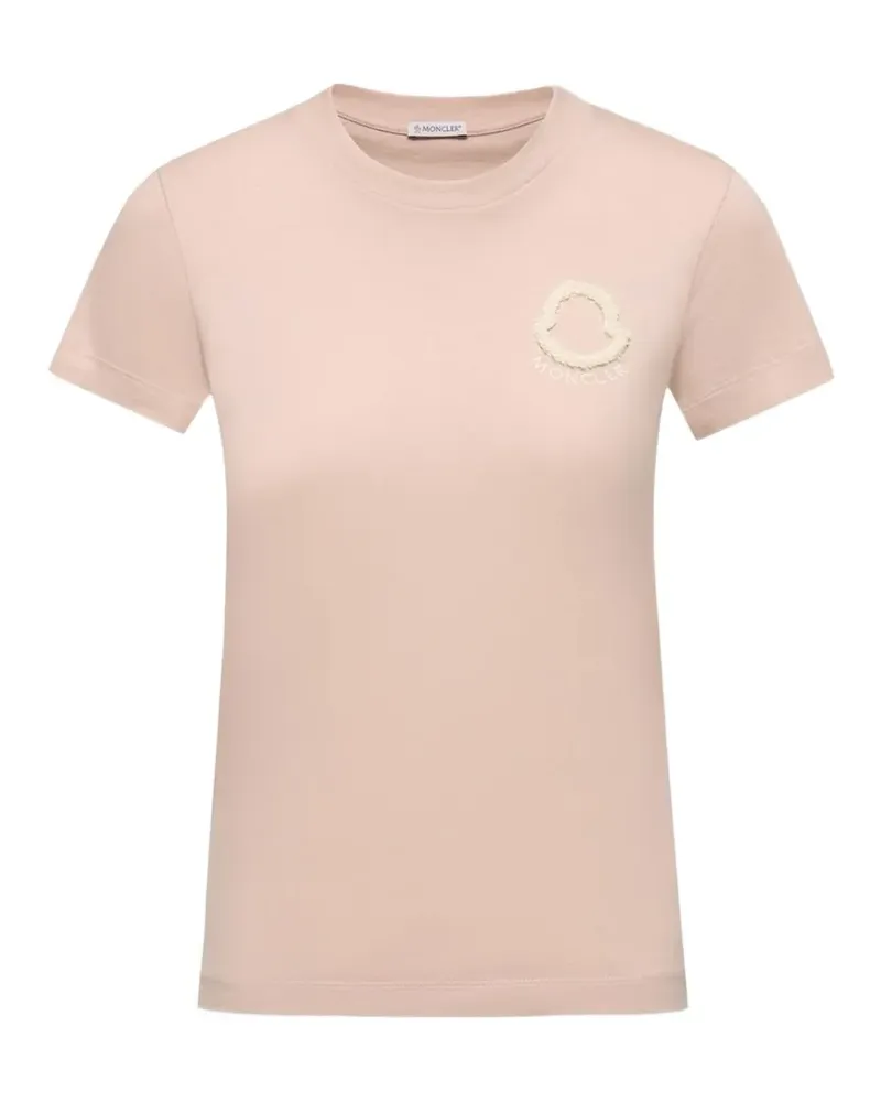 Moncler T-Shirt mit Logo-Applikation - Rosa Rosa