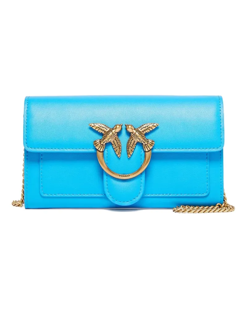 Pinko Love-Birds Umhängetasche mit Kette - Blau Blau