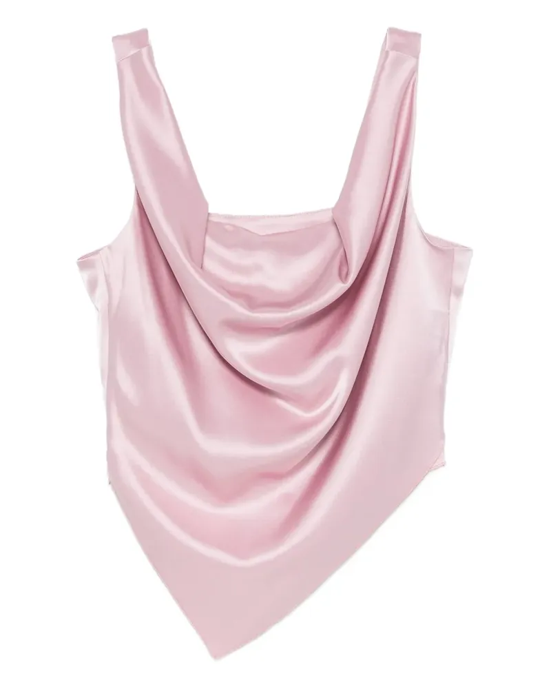 Nanushka Oberteil mit Wasserfallkragen - Rosa Rosa