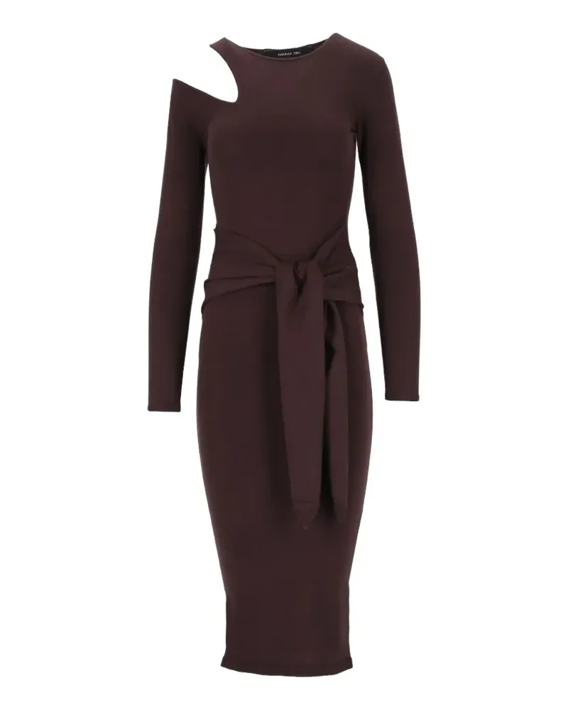 Federica Tosi Midikleid mit Cut-Out - Braun Braun