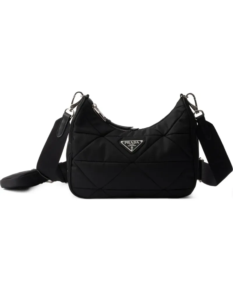 Prada Schultertasche aus Re-Nylon - Schwarz Schwarz
