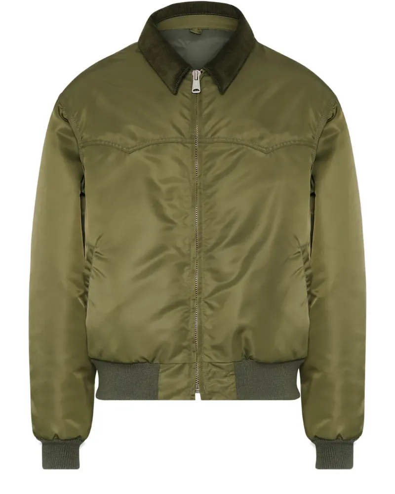 Maison Margiela Gewachste Jacke mit Cordkragen - Grün Grün
