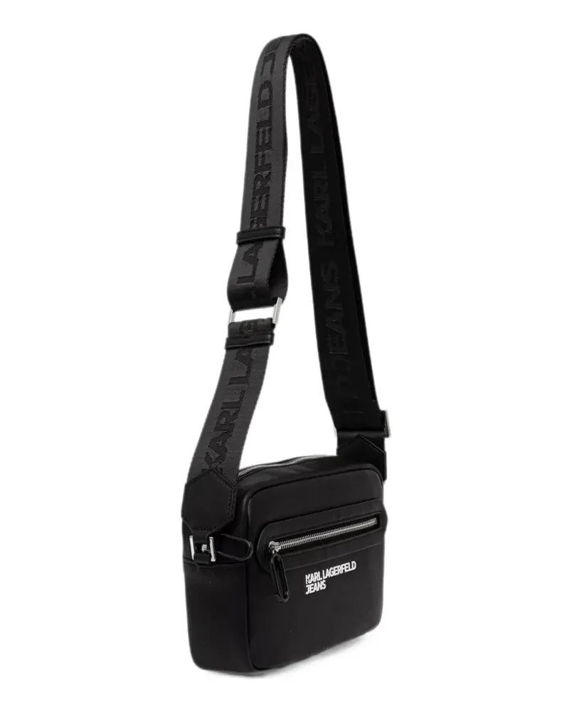 Karl Lagerfeld logo-print zip-fastening belt bag - Schwarz Schwarz