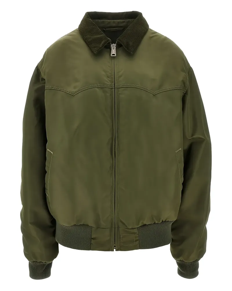 Maison Margiela corduroy collar bomber jacket - Grün Grün