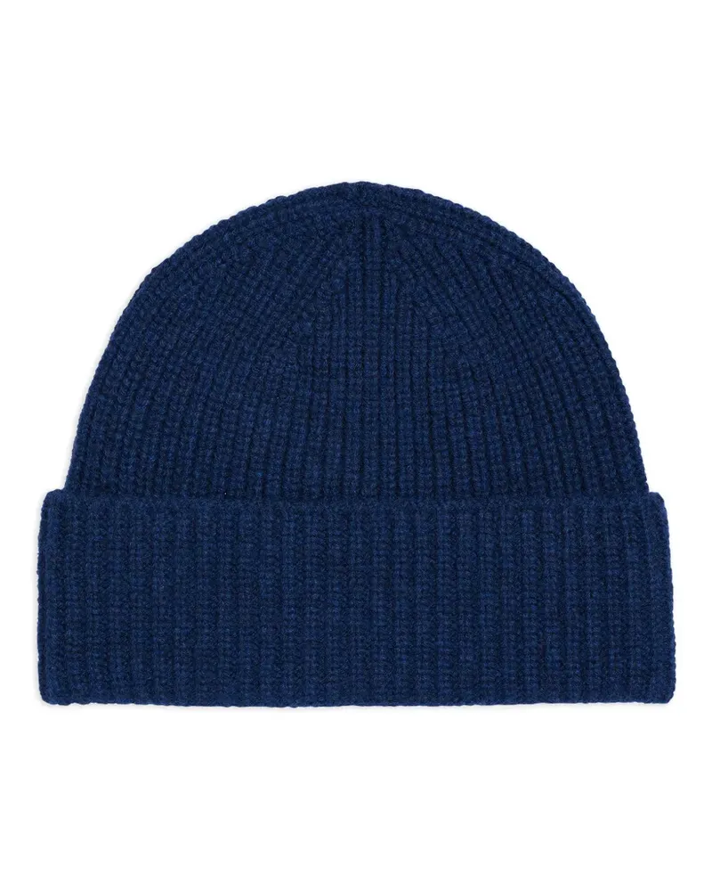 Eric Bompard Gerippte Beanie - Blau Blau