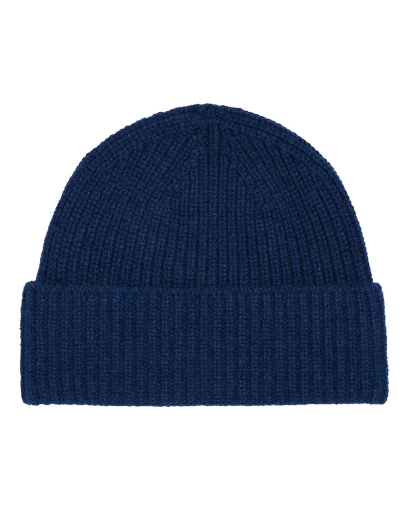 Eric Bompard ribbed-knit beanie hat - Blau Blau