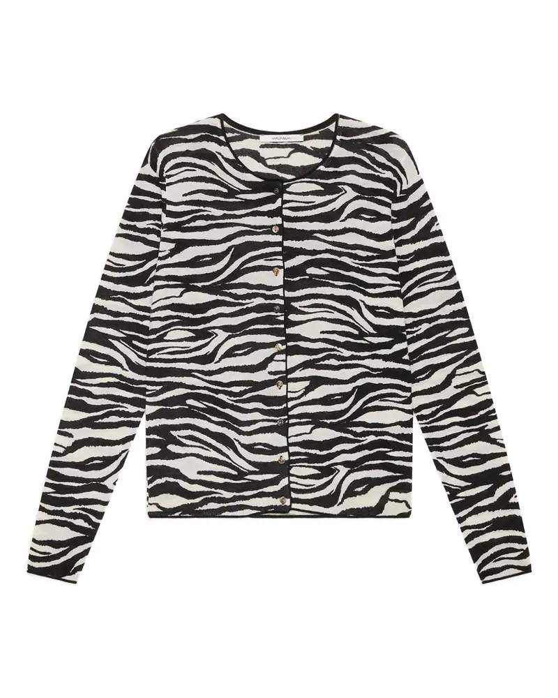Maliparmi Cardigan mit Zebra-Print - Schwarz Schwarz