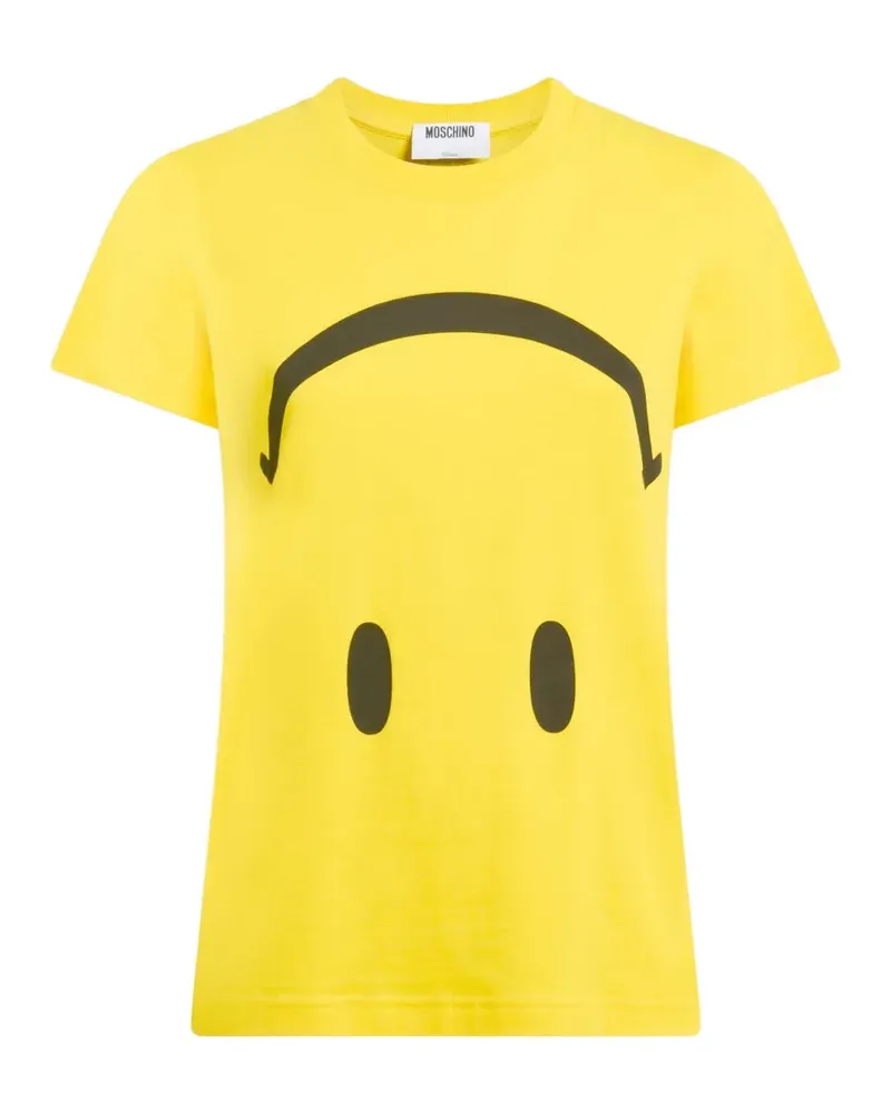 Moschino x Smiley T-Shirt mit Print - Gelb Gelb
