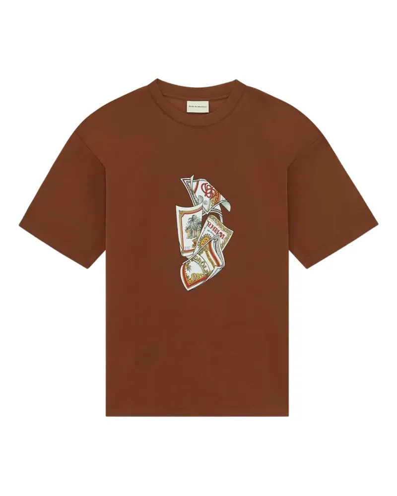 Drôle de Monsieur Rum Labels T-shirt - Braun Braun