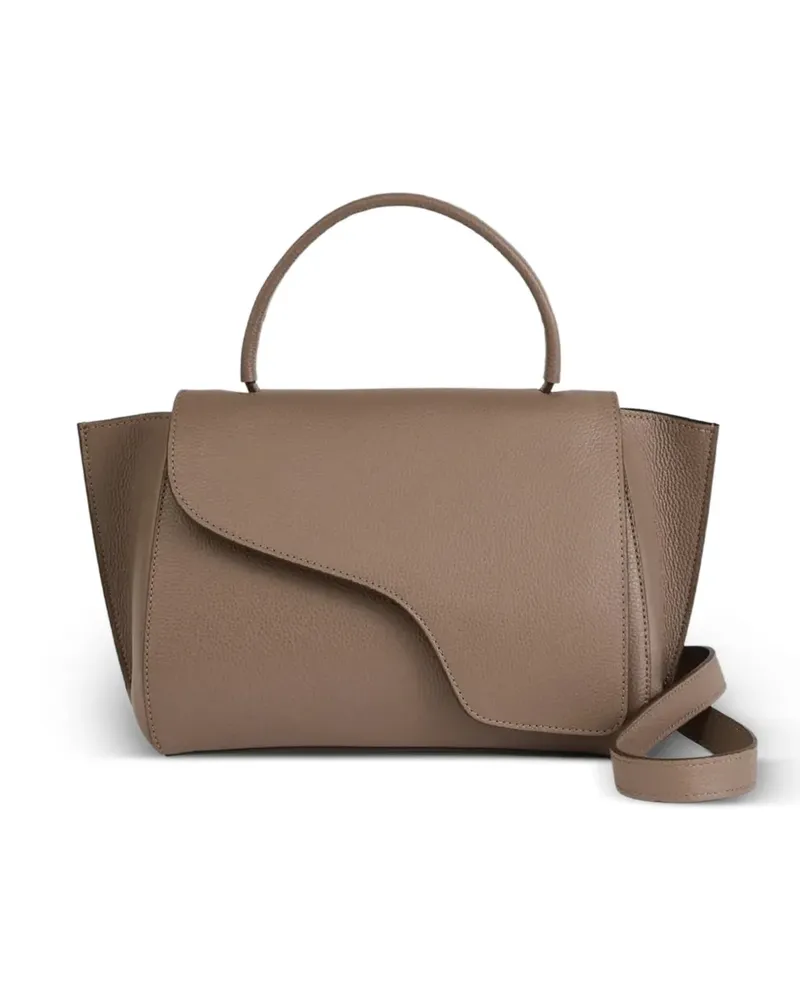 ATP Atelier Arezzo asymmetric leather tote bag - Nude Nude