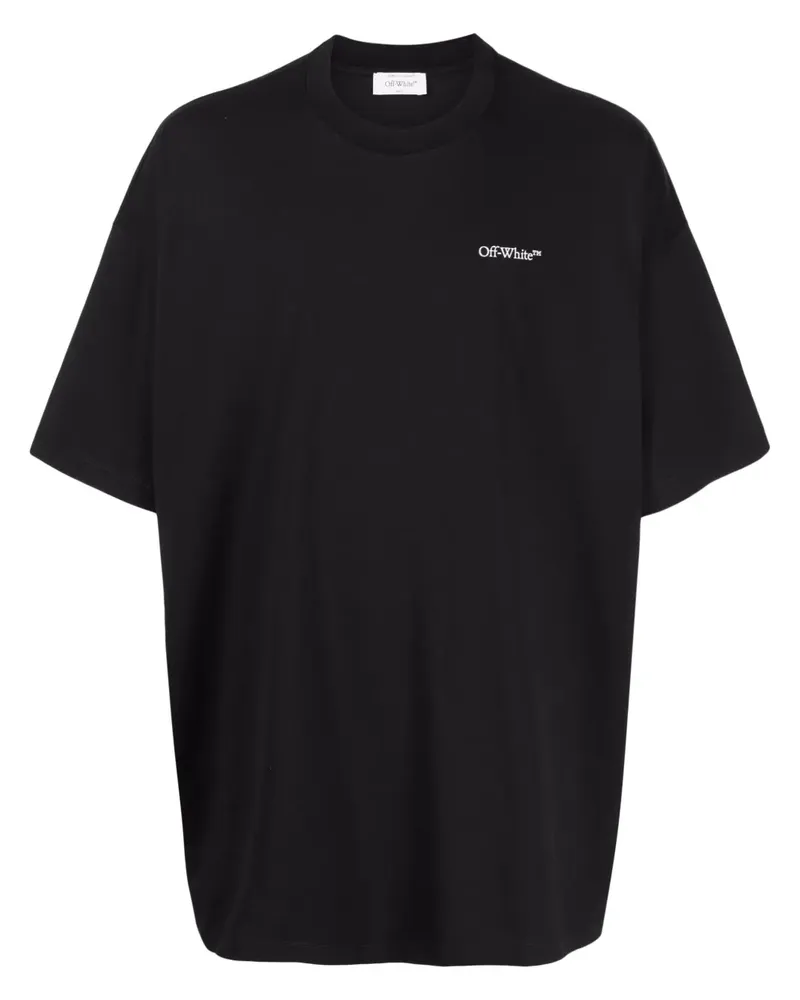 OFF-WHITE T-Shirt mit Logo-Print - Schwarz Schwarz