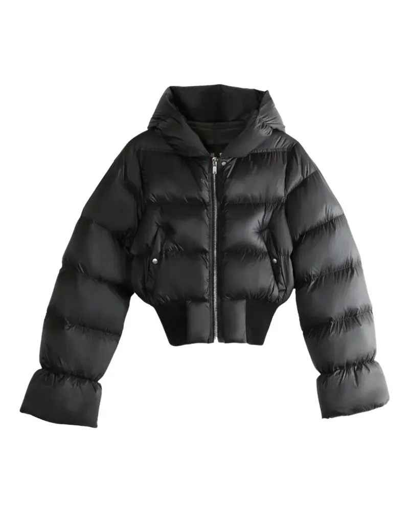 Rick Owens hooded puffer jacket - Schwarz Schwarz